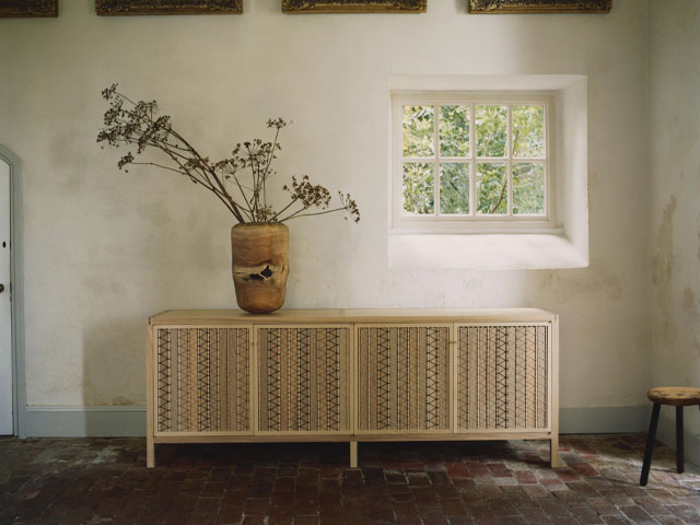 Gareth Neal stitched sideboard. Photo: Harry Crowder bespoke furniture Gareth Neal stitched sideboard bespoke furniture. Photo: Harry Crowder